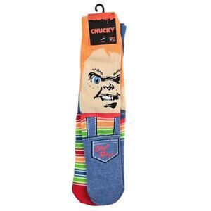 Chucky Crew Socks 2 Pairs Child's Play Horror Halloween Size 6 1/2-12 Mens NEW